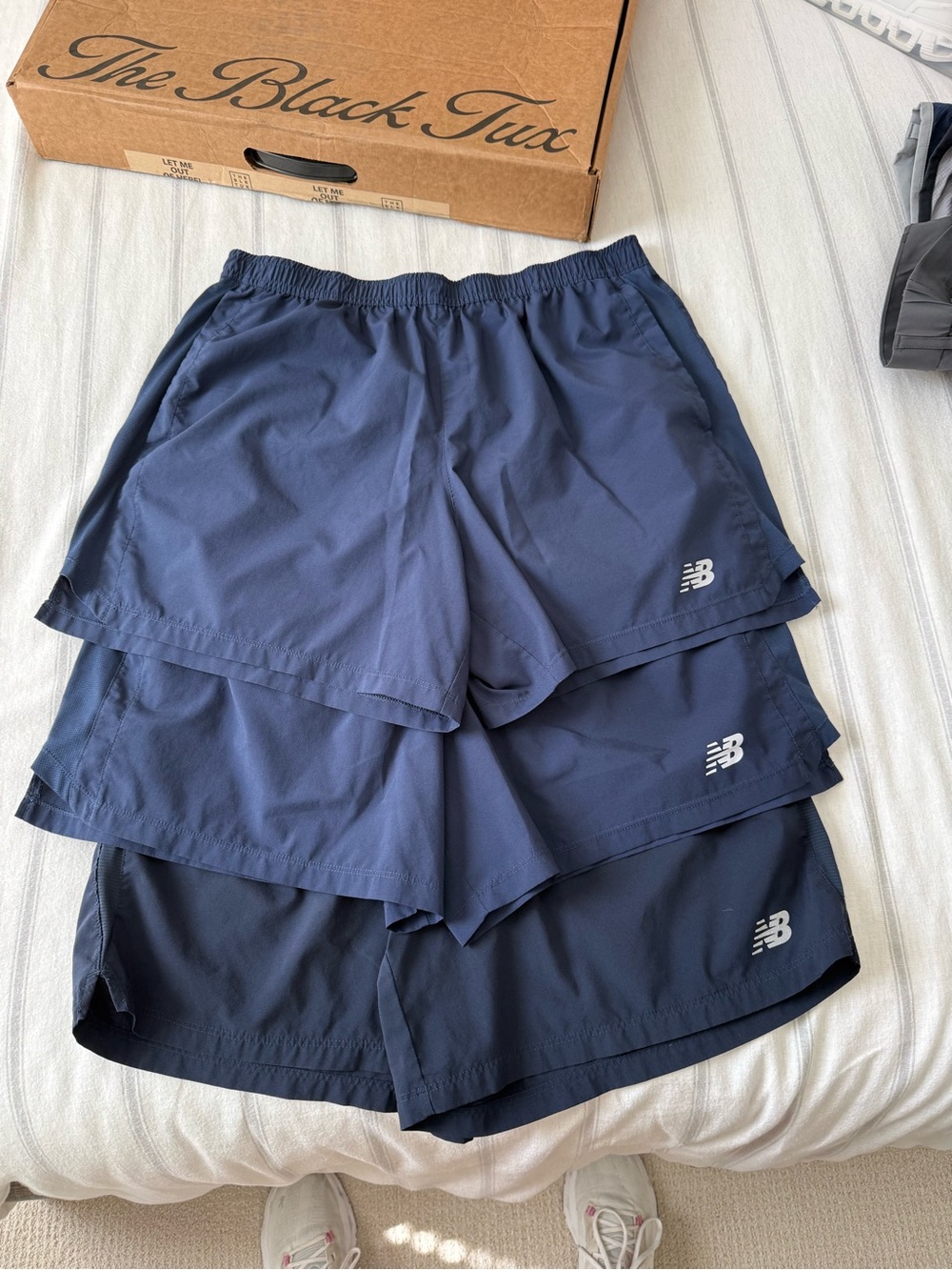New Balance Men’s Navy Athletic Running Shorts Trio